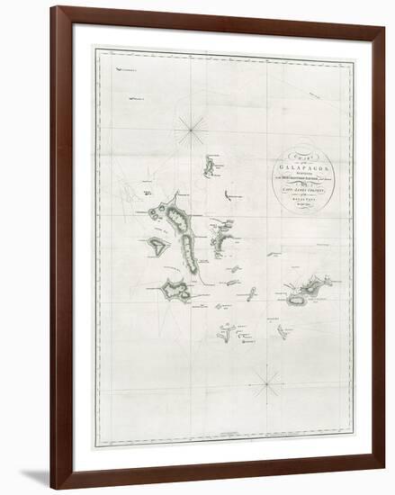 Chart of the Galapagos, 1798-Aaron Arrowsmith-Framed Premium Giclee Print