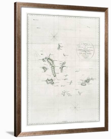 Chart of the Galapagos, 1798-Aaron Arrowsmith-Framed Premium Giclee Print