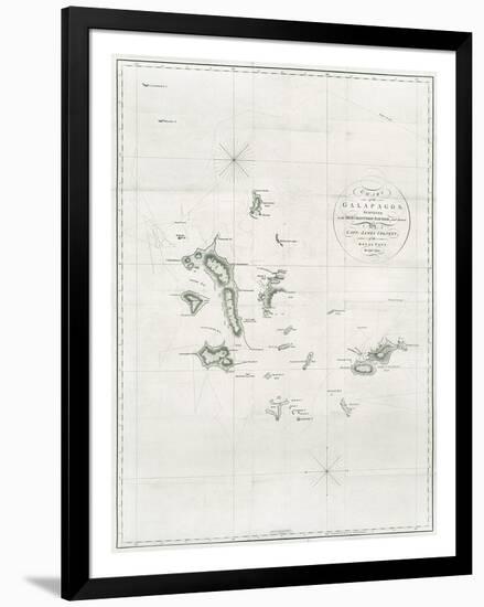 Chart of the Galapagos, 1798-Aaron Arrowsmith-Framed Premium Giclee Print