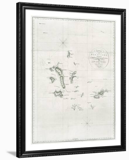 Chart of the Galapagos, 1798-Aaron Arrowsmith-Framed Premium Giclee Print