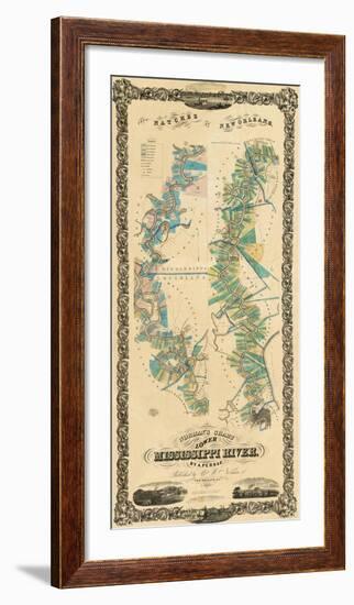 Chart of The Lower Mississippi River, c.1858-B^ M^ Norman-Framed Art Print