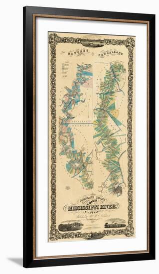 Chart of The Lower Mississippi River, c.1858-B^ M^ Norman-Framed Art Print