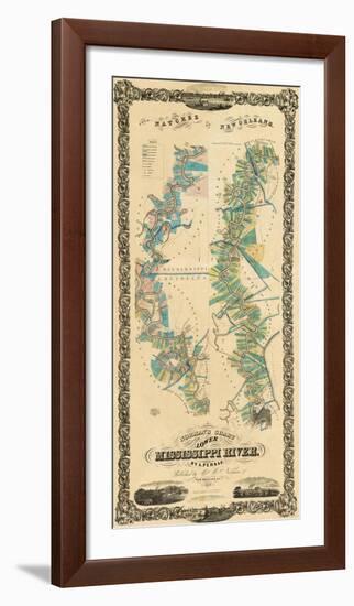 Chart of The Lower Mississippi River, c.1858-B^ M^ Norman-Framed Art Print