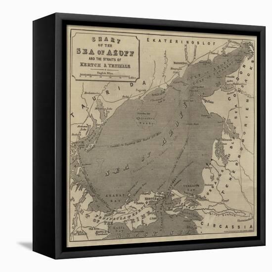 Chart of the Sea of Azoff and the Straits of Kertch and Yenikale-John Dower-Framed Premier Image Canvas