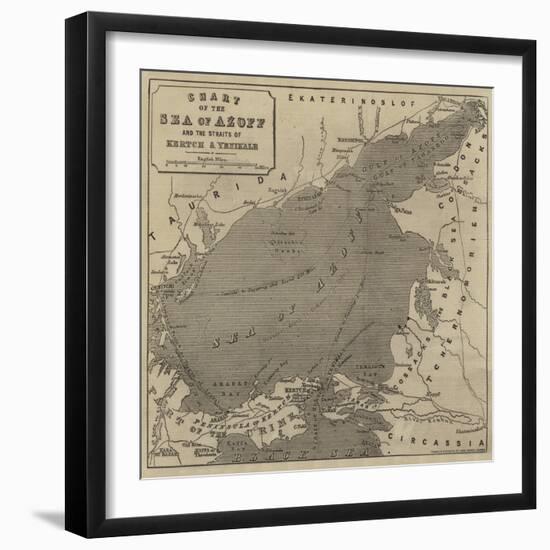 Chart of the Sea of Azoff and the Straits of Kertch and Yenikale-John Dower-Framed Giclee Print