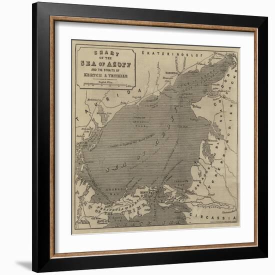 Chart of the Sea of Azoff and the Straits of Kertch and Yenikale-John Dower-Framed Giclee Print