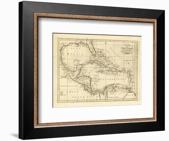 Chart of the West Indies, c.1811-Mathew Carey-Framed Art Print