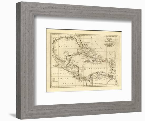 Chart of the West Indies, c.1811-Mathew Carey-Framed Art Print