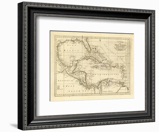 Chart of the West Indies, c.1811-Mathew Carey-Framed Art Print