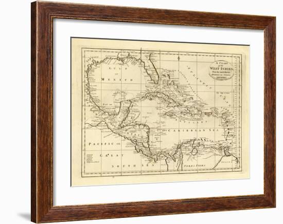 Chart of the West Indies, c.1811-Mathew Carey-Framed Art Print