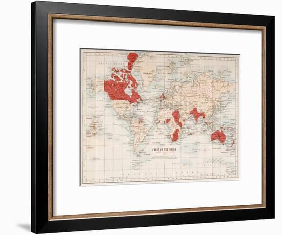 Chart of the World Showing the British Empire, 1901-null-Framed Giclee Print