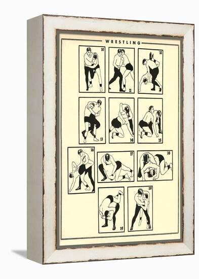 Chart of Wrestling Holds-null-Framed Stretched Canvas