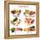 Chart Showing Food Sources of Various Nutrients-Robyn Mackenzie-Framed Stretched Canvas