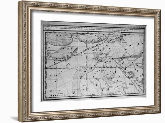 Chart Showing Path of Halley's Comet-null-Framed Giclee Print