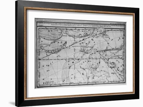 Chart Showing Path of Halley's Comet-null-Framed Giclee Print