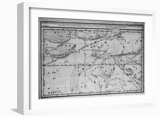 Chart Showing Path of Halley's Comet-null-Framed Giclee Print