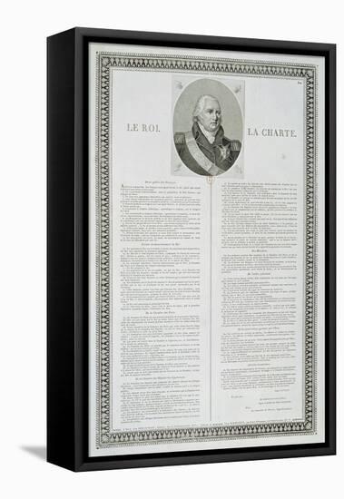 Charter of Louis Xviii (1755-1824) 1814 (Engraving)-French-Framed Premier Image Canvas