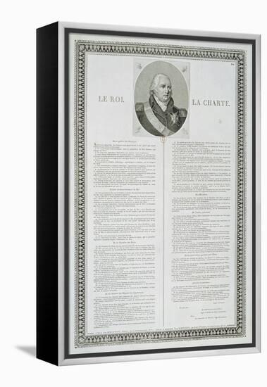 Charter of Louis Xviii (1755-1824) 1814 (Engraving)-French-Framed Premier Image Canvas