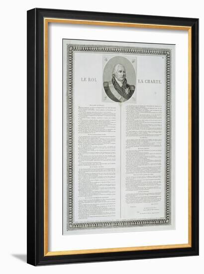 Charter of Louis Xviii (1755-1824) 1814 (Engraving)-French-Framed Giclee Print