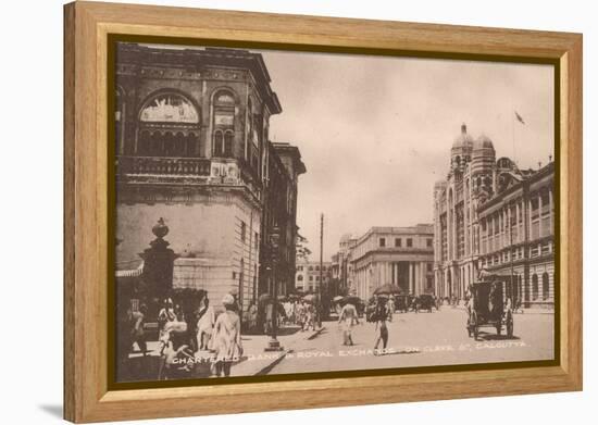 'Chartered Bank & Royal Exchange on Cleve St, Calcutta', c1900-Unknown-Framed Premier Image Canvas
