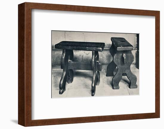 'Charterhouse. Two Ancient Stools, Now Preserved in the Library', 1925-Unknown-Framed Photographic Print