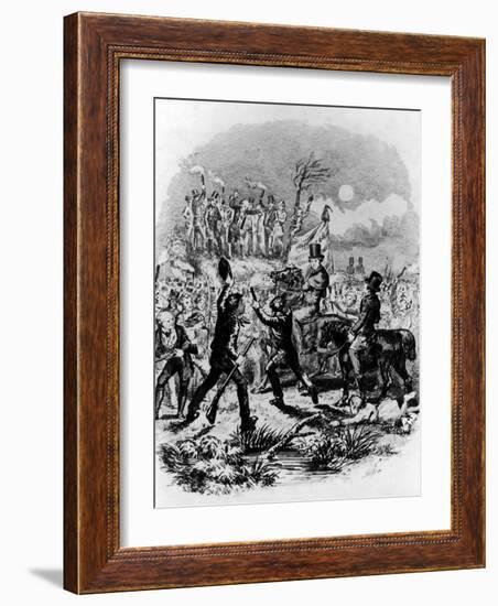 Chartist Meeting at Night, Engraving by S. P. Fletcher-null-Framed Photographic Print