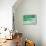 Chartreuse & Aqua I-Lila Bramma-Framed Stretched Canvas displayed on a wall