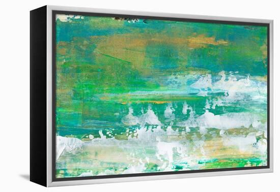 Chartreuse & Aqua I-Lila Bramma-Framed Stretched Canvas