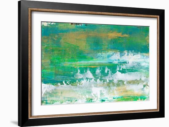 Chartreuse & Aqua I-Lila Bramma-Framed Art Print