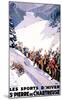 Chartreuse Resort Snow Tobaggan-Roger Broders-Mounted Giclee Print