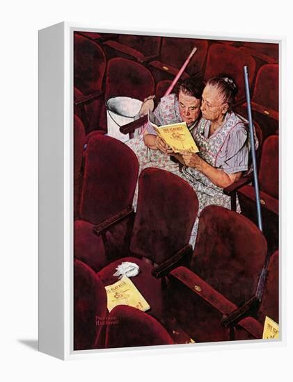 "Charwomen", April 6,1946-Norman Rockwell-Framed Premier Image Canvas