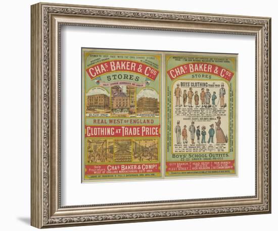 Chas Baker and Co. Stores--Framed Giclee Print