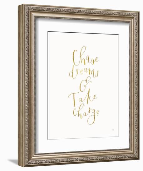 Chase Dreams and Take Charge Gold-Jenaya Jackson-Framed Art Print