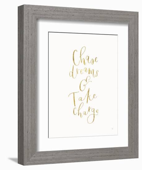 Chase Dreams and Take Charge Gold-Jenaya Jackson-Framed Art Print