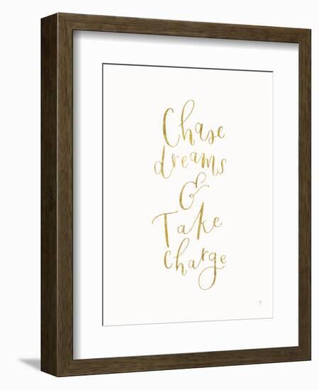 Chase Dreams and Take Charge Gold-Jenaya Jackson-Framed Art Print