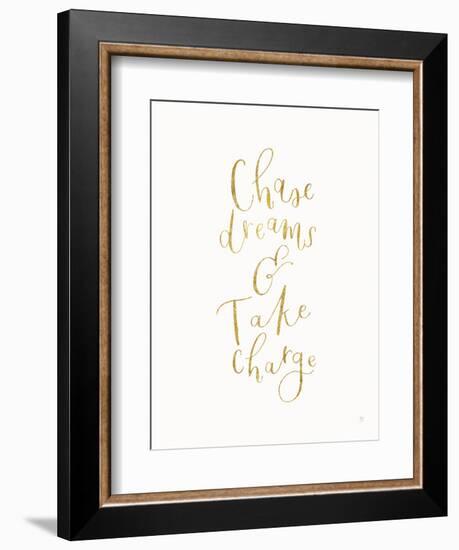 Chase Dreams and Take Charge Gold-Jenaya Jackson-Framed Art Print