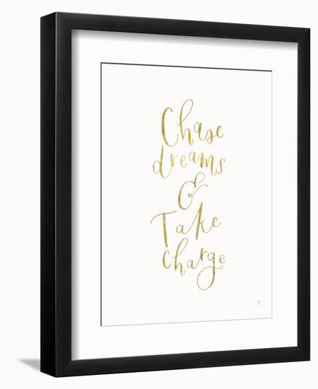 Chase Dreams and Take Charge Gold-Jenaya Jackson-Framed Art Print