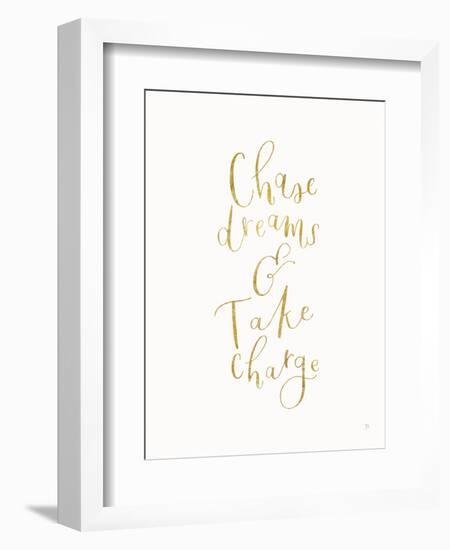 Chase Dreams and Take Charge Gold-Jenaya Jackson-Framed Art Print