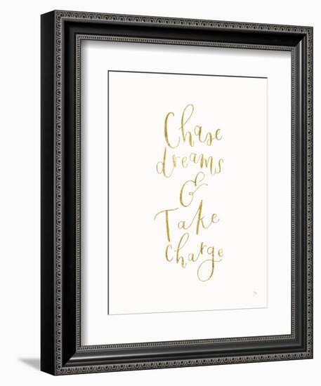 Chase Dreams and Take Charge Gold-Jenaya Jackson-Framed Art Print