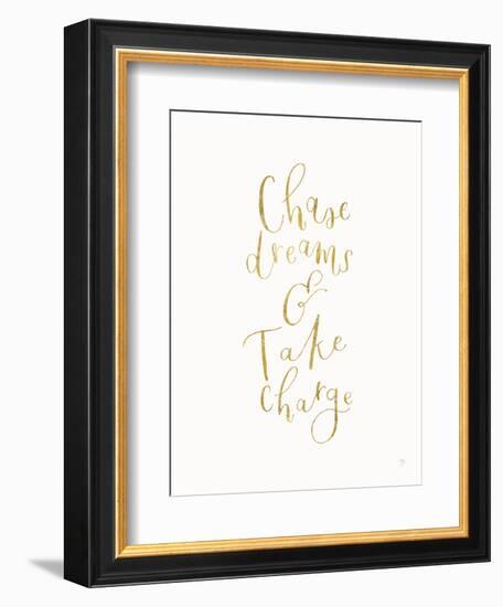 Chase Dreams and Take Charge Gold-Jenaya Jackson-Framed Art Print