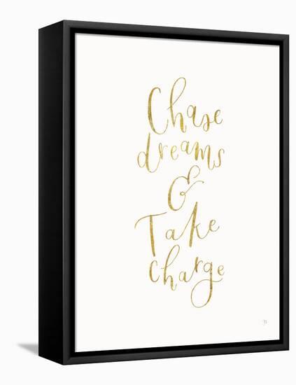 Chase Dreams and Take Charge Gold-Jenaya Jackson-Framed Stretched Canvas