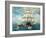 Chase Of The USS Constitution-Anton Otto Fischer-Framed Art Print