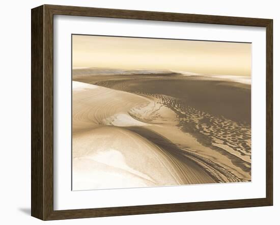Chasma Boreale, a Flat-floored Valley On Mars' North Polar Ice Cap-Stocktrek Images-Framed Photographic Print