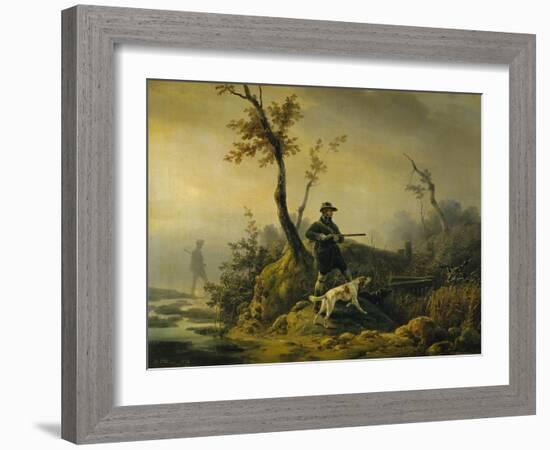 Chasse au canard-Horace Vernet-Framed Giclee Print