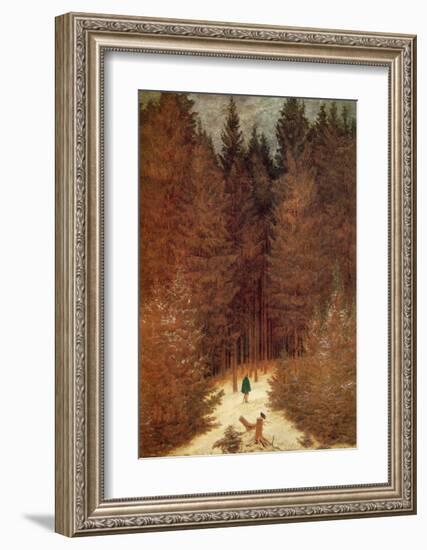 Chasseur in the Forest-Caspar David Friedrich-Framed Giclee Print