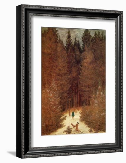 Chasseur in the Forest-Caspar David Friedrich-Framed Giclee Print