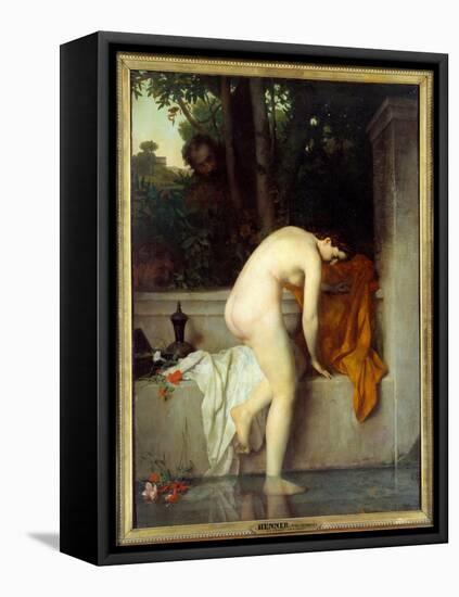 Chaste Suzanne Says Suzanne in the Bath, 1865 (Oil on Canvas)-Jean-Jacques Henner-Framed Premier Image Canvas