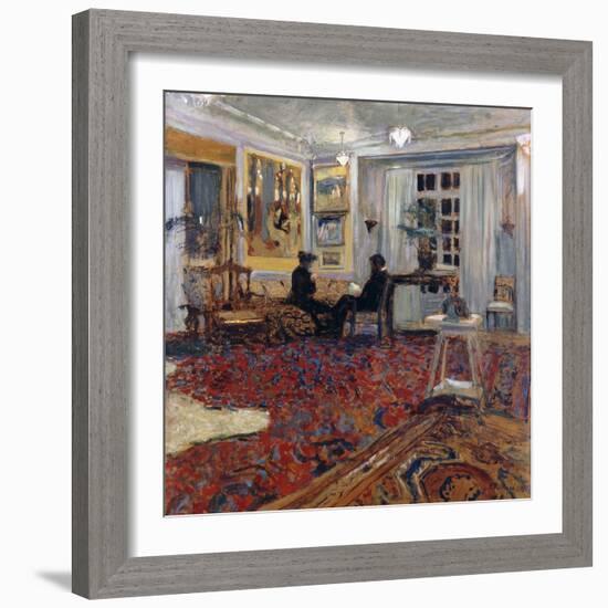 Chat at the Fontaines: Mr and Mrs Arthur Fontaine-Edouard Vuillard-Framed Giclee Print