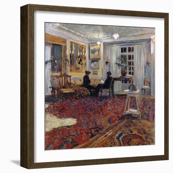 Chat at the Fontaines: Mr and Mrs Arthur Fontaine-Edouard Vuillard-Framed Giclee Print