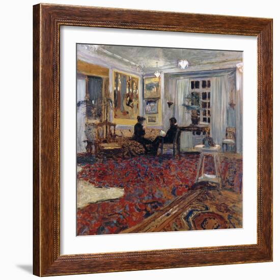 Chat at the Fontaines: Mr and Mrs Arthur Fontaine-Edouard Vuillard-Framed Giclee Print